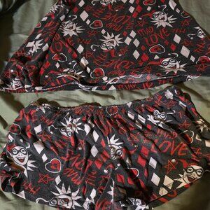 Harley Quinn sleepwear set in size Medium